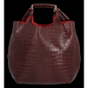 Kožené kabelka shopper bag Vittoria Gotti bordová VG804